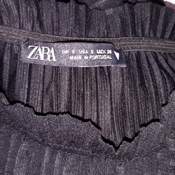 Zara Black Dress Pleated Women's Size Small Sleeveless - Picture 5 of 7